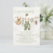 Boho自然ベビーシャワーベビー用クロスレイン本 招待状 (スタンド正面)