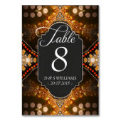 Boho自然金ゴールドの結婚テーブル番号カード テーブルナンバー (裏面)