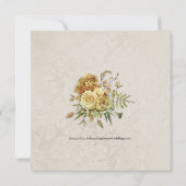 Boho色あせた黄色のバラの国の結婚式 (裏面)