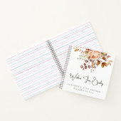 Boho花模様が赤ちゃんシャワーのゲストブックを希望 ノートブック (内部)