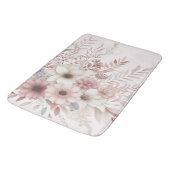 Boho花模様とピンクの赤面 バスマット (アングル)