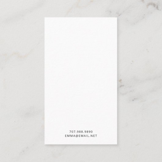 Boho花模様イヤリングジュエリーディスプレイカード コーリングカード (裏面)