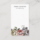 Boho花模様イヤリングジュエリーディスプレイカード コーリングカード (正面)