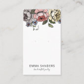 Boho花模様イヤリングジュエリーディスプレイカード コーリングカード (正面)