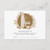 Boho花模様ベビーシャワーおむつラッフル エンクロージャーカード (正面)