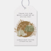 Boho花模様ベビーシャワー ギフトタグ (裏面)