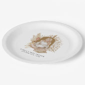 Boho花模様ベビーシャワー ペーパープレート (アングル)