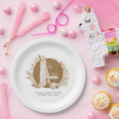 Boho花模様ベビーシャワー ペーパープレート (パーティー)