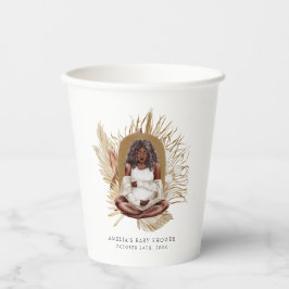Boho花模様ベビーシャワー 紙コップ