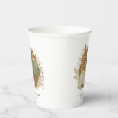 Boho花模様ベビーシャワー 紙コップ (右)