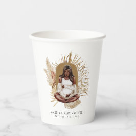 Boho花模様ベビーシャワー 紙コップ