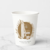 Boho花模様ベビーシャワー 紙コップ (裏面)