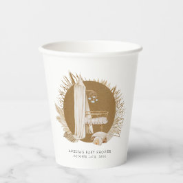 Boho花模様ベビーシャワー 紙コップ