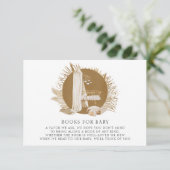 Boho花模様赤ちゃんシャワーBring A Book エンクロージャーカード (スタンド正面)