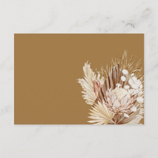 Boho花模様赤ちゃんシャワーBring A Book エンクロージャーカード (裏面)