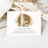 Boho花模様赤ちゃんシャワーBring A Book エンクロージャーカード