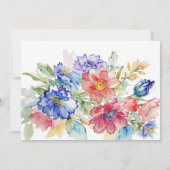 Boho花鮮やか保存日付招待状 招待状 (裏面)