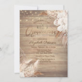 Boho花，ライト，ウッドキンセニェラ 招待状 (正面)