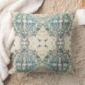 Boho華美でファンシーなインドの青いボヘミアの枕 クッション (ブランケット)
