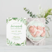 Boho葉写真誕生のお知らせ 案内状 (スタンド正面)