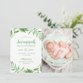 Boho葉写真誕生のお知らせ 案内状 (スタンド正面)