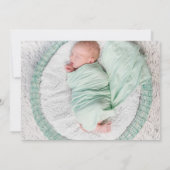 Boho葉写真誕生のお知らせ 案内状 (裏面)