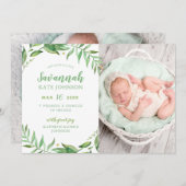 Boho葉写真誕生のお知らせ 案内状 (正面/裏面)