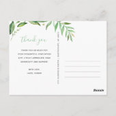 Boho葉卒業写真ありがとうはがき ポストカード (裏面)