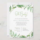 Boho葉Baby Shower by Mail 招待状 (正面)