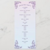 Boho薄紫装飾用レズ結婚ビアン プログラム (裏面)