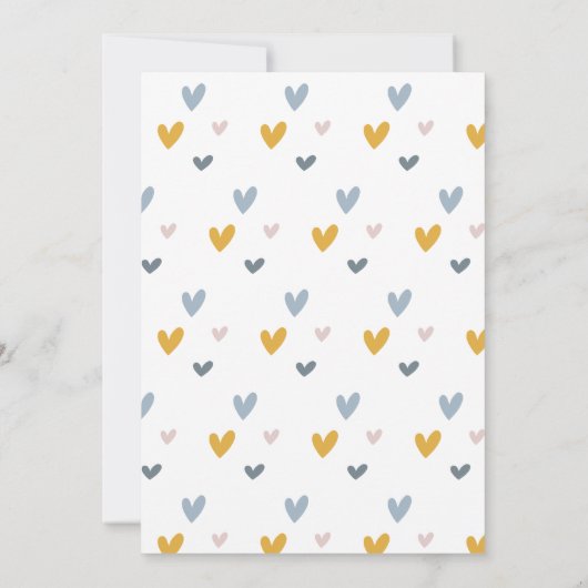 Boho虹の小さな光線の太陽の赤ちゃんシャワー 招待状 (裏面)