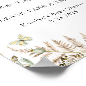 Boho蝶のベビーは甘い取り扱い ポスター (角)