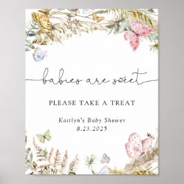 Boho蝶のベビーは甘い取り扱い ポスター