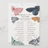 Boho蝶の赤ちゃんシャワーむしろゲームをする 招待状 (正面)