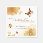 Boho蝶の赤ちゃんシャワー スタンダードカクテルナプキン (正面)