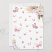 Boho蝶の赤ちゃんシャワー 招待状 (裏面)