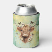 Boho蝶フローラ牛"優しく楽しい" 缶クーラー (缶正面)