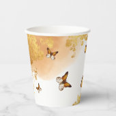 Boho蝶ベビーシャワー紙カップ 紙コップ (正面)