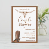 Boho西エレガントカウボーイカップルのショー 招待状 (スタンド正面)