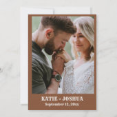 Boho西モダンカウボーイウェディング日付を保存 招待状 (裏面)