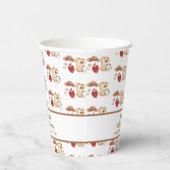 Boho西素朴カウボーイ服ベビーシャワー 紙コップ (右)