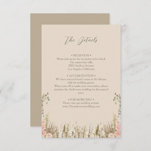 Boho詳細エンクロージャカード エンクロージャーカード (正面/裏面)