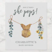 Boho赤おもしろいちゃんシャワー特典 ワインラベル (シングルラベル)