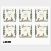 Boho赤ちゃんシャワー我々は心から待つことができる感謝 スクエアシール (シート)