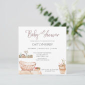 BOHO赤ちゃんシャワー、赤ちゃんシャワー、OHベビー 招待状 (スタンド正面)