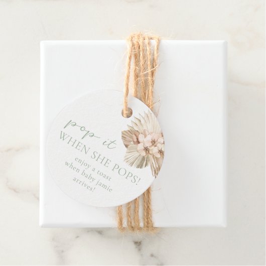 Boho赤ちゃんポップ・アートのがシャワー彼女はポップメッセージカード フェイバータグ (インサイチュ)