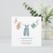 BOHO赤ちゃん服おめでとうカード (スタンド正面)