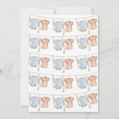 Boho赤ちゃん服ジェンダーリビールパーティー招待状 招待状 (裏面)