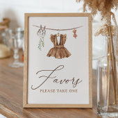 Boho赤ちゃん服女の子の赤ちゃんシャワー好意サイン ポスター