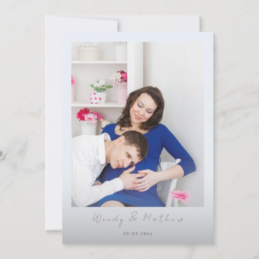 Boho赤ちゃん服甘い男の赤ちゃん赤ちゃんシャワー 招待状 (裏面)